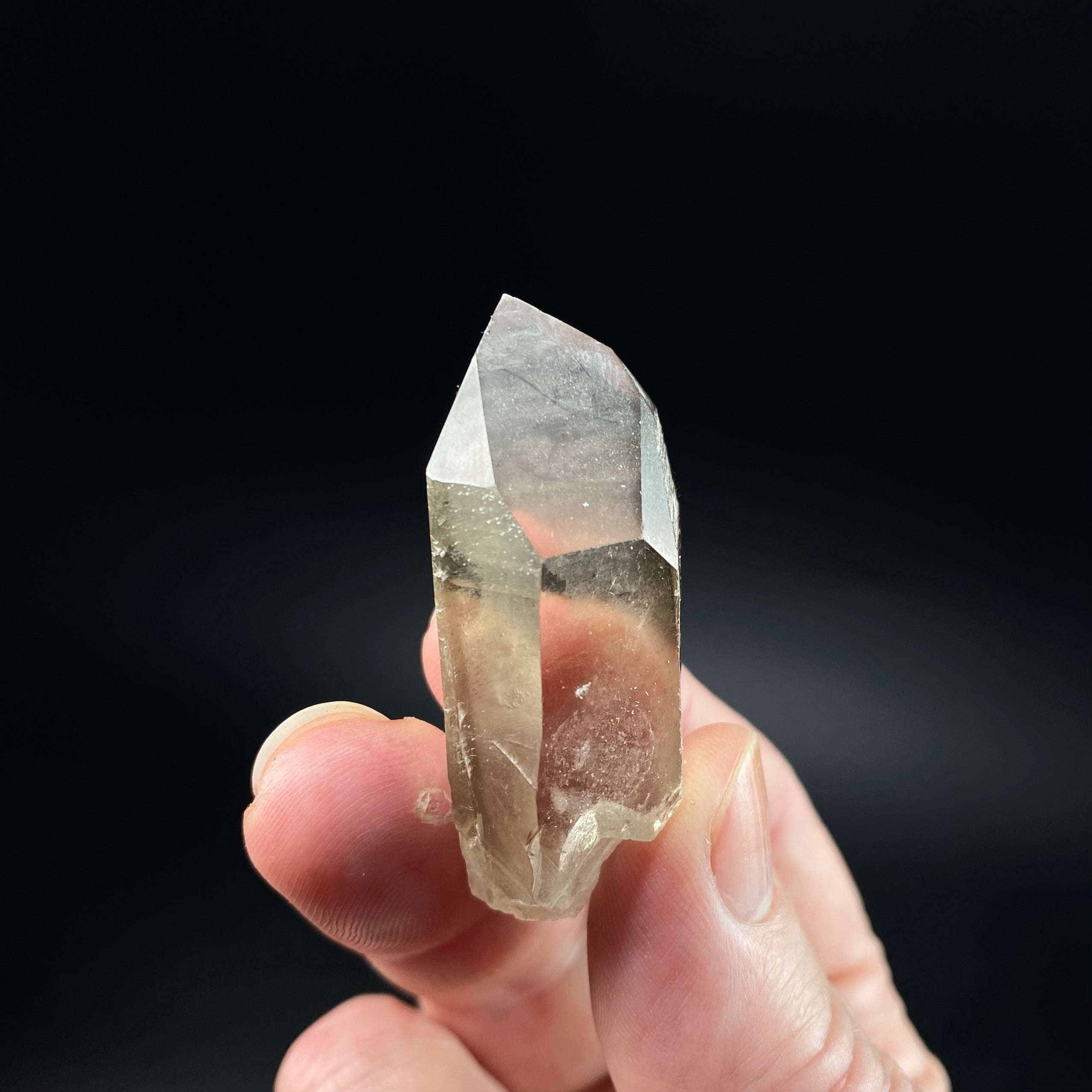 Channeling Smoky Quartz Crystal with Forward Time Link, Corinto, Minas Gerais, Brazil