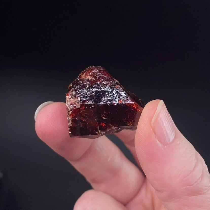 Zircon Crystal with Bright Yellow Fluorescent Apatite Inclusions