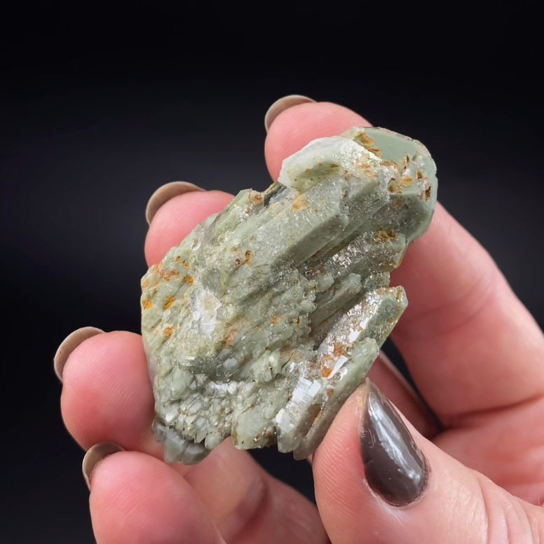 Lustrous Chlorite Included Quartz Cluster