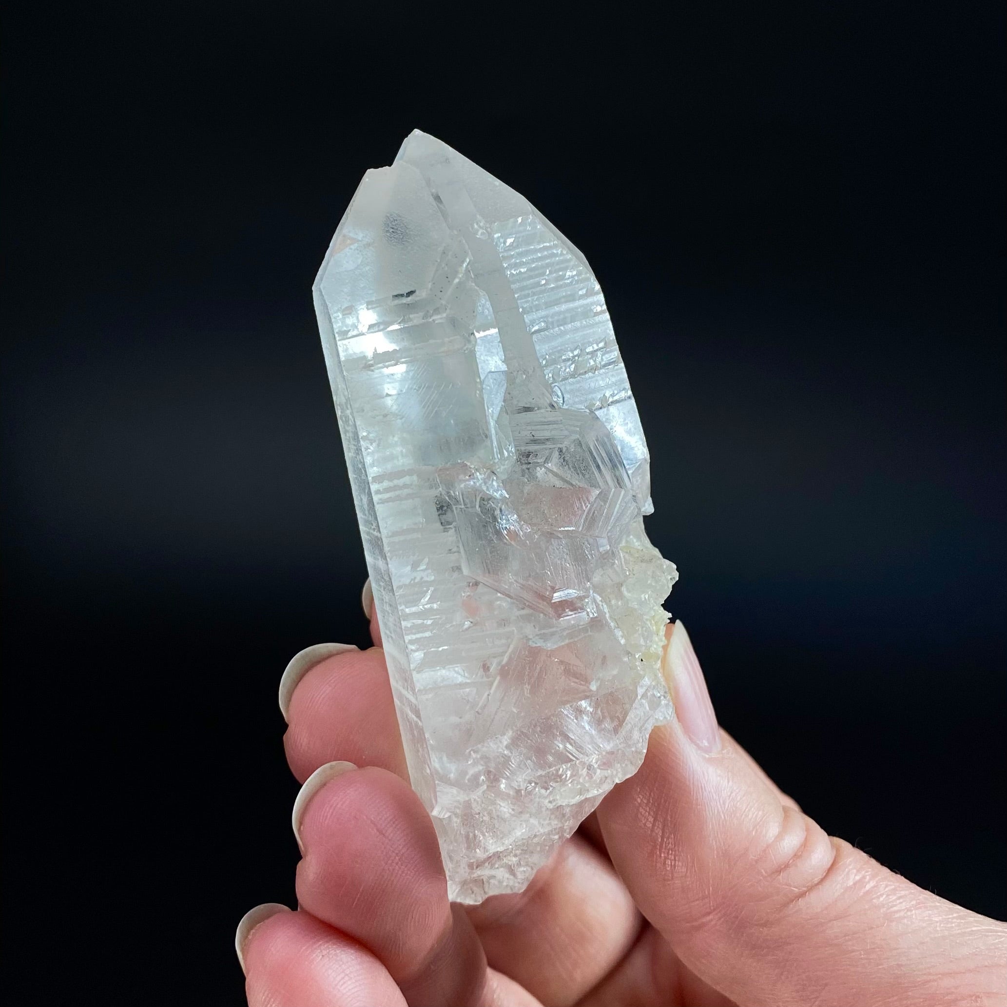 Unique Twin Quartz Crystal with Multiple Record Keepers