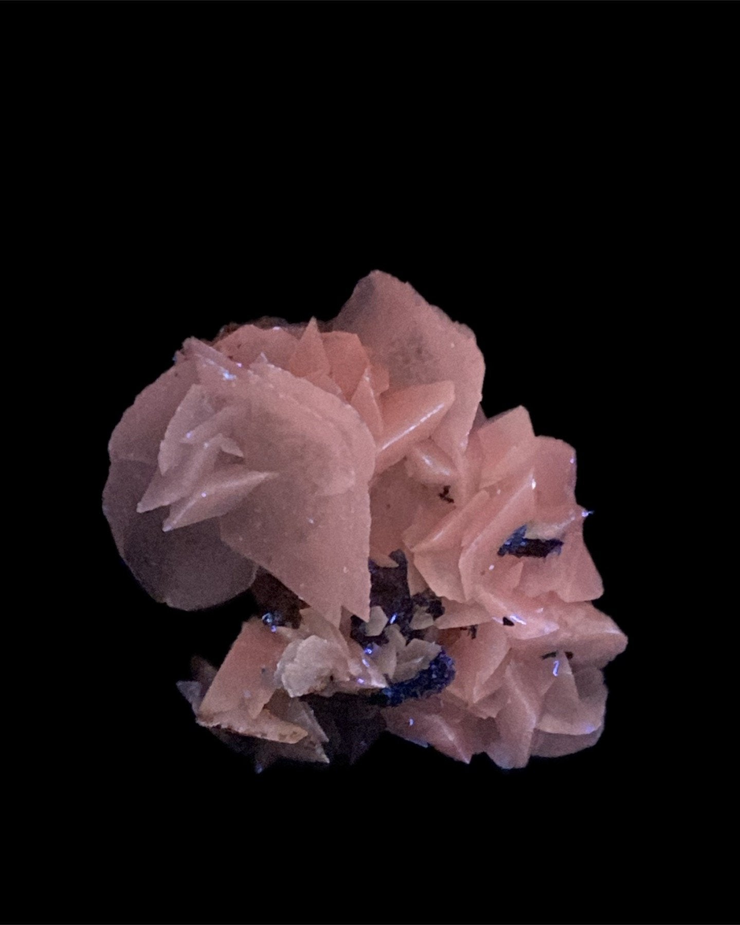 Fluorescent Calcite Specimen with Pyrite from Trepca Mine Complex, Kosovo