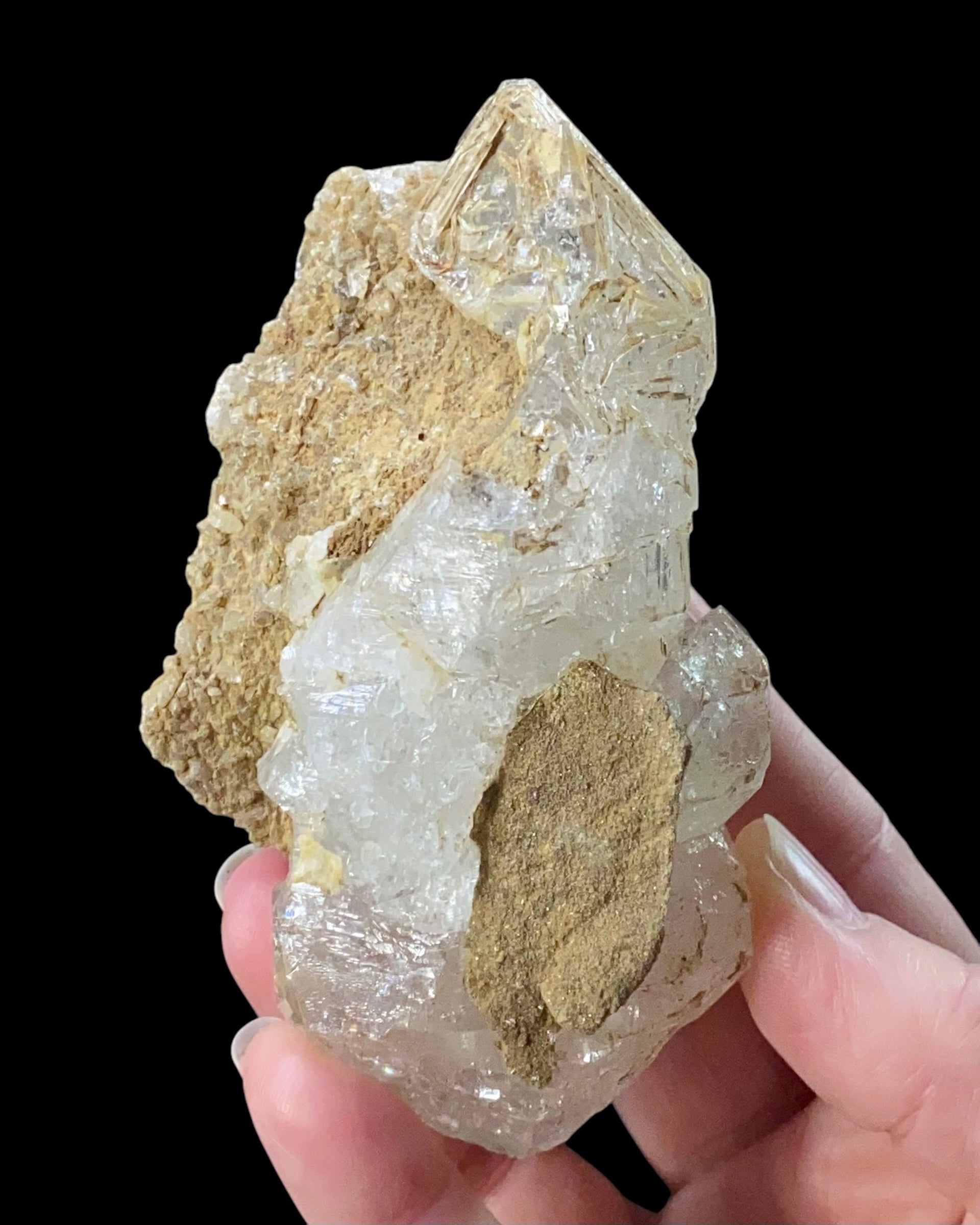 Double Terminated Window Skeletal Quartz Cluster