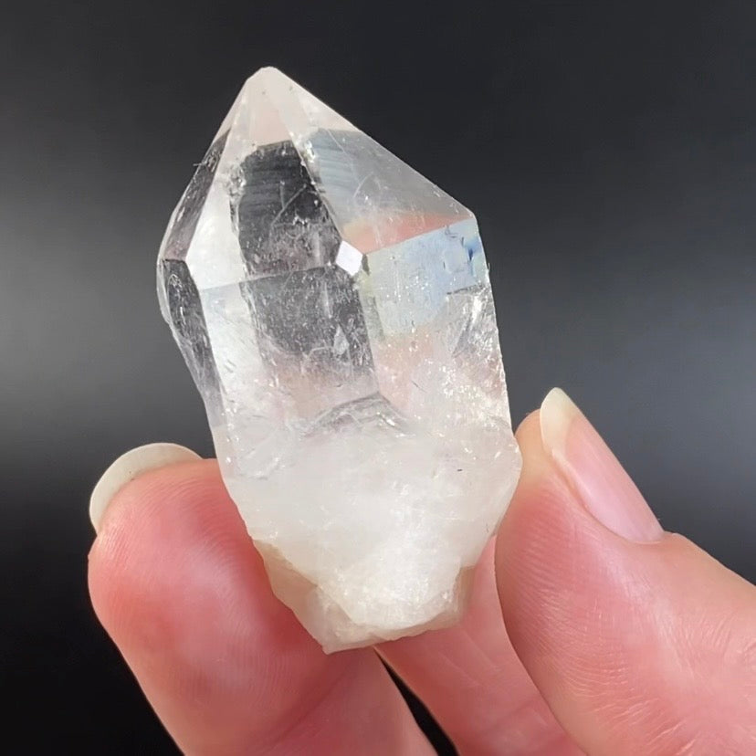 Water Clear Quartz Crystal with 2 Diamond Shaped Windows, Minas Gerais, Brazil Natural Crystal