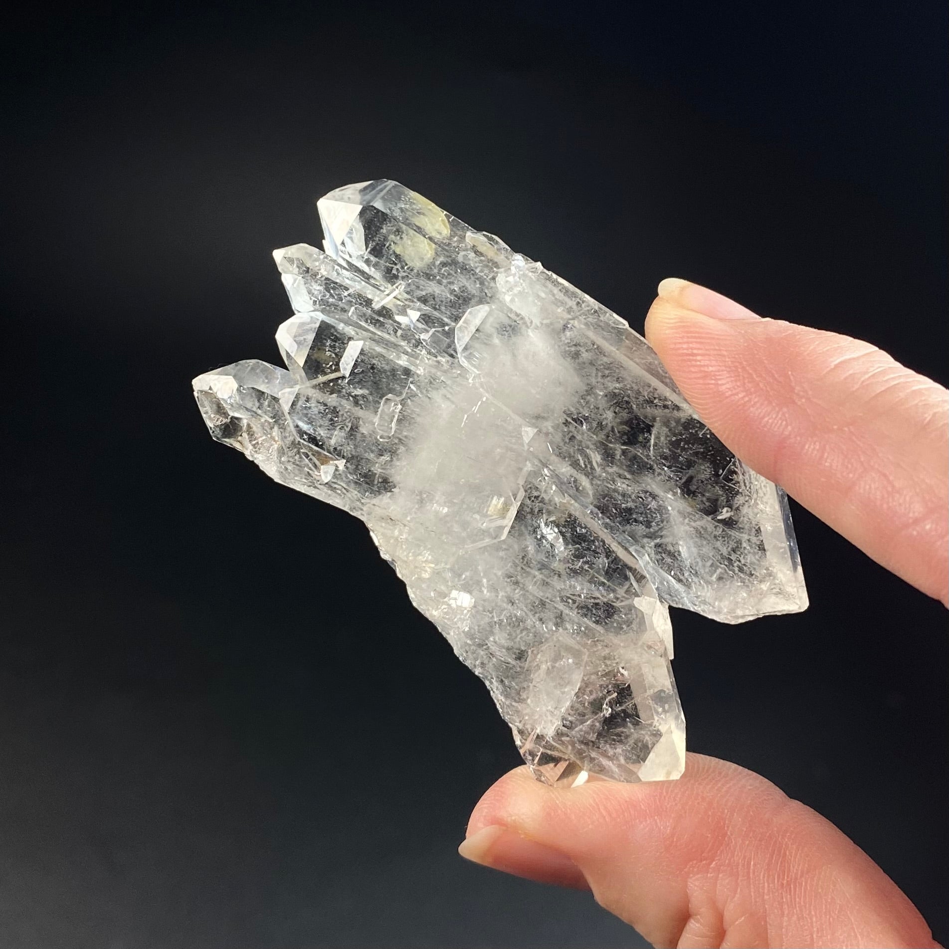 Tabular Faden Quartz Crystal Cluster