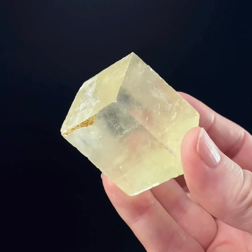 Rhombic Honey Calcite Specimen from Guizhou Province, China