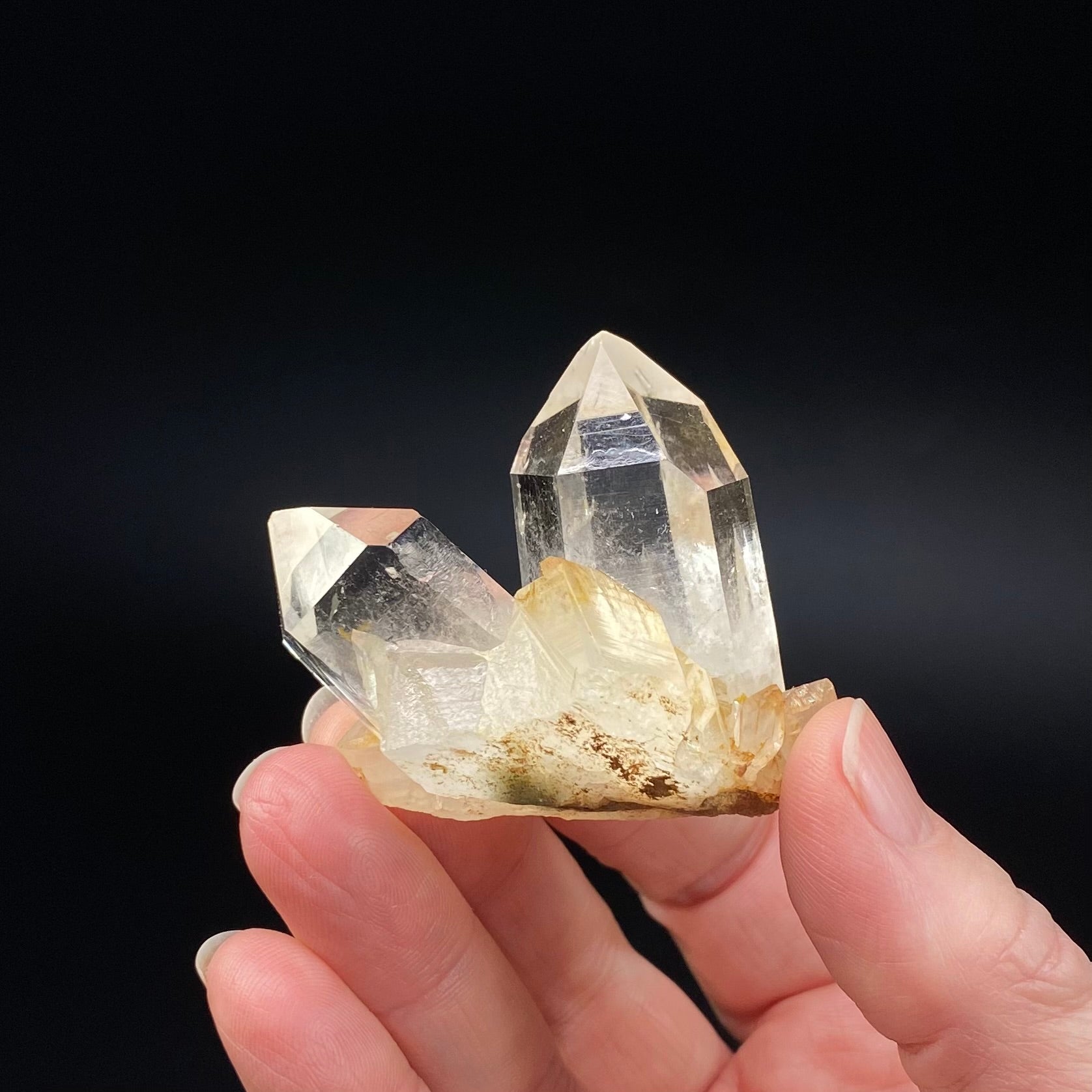 Himalayan Quartz Crystal Cluster with Iron Oxide