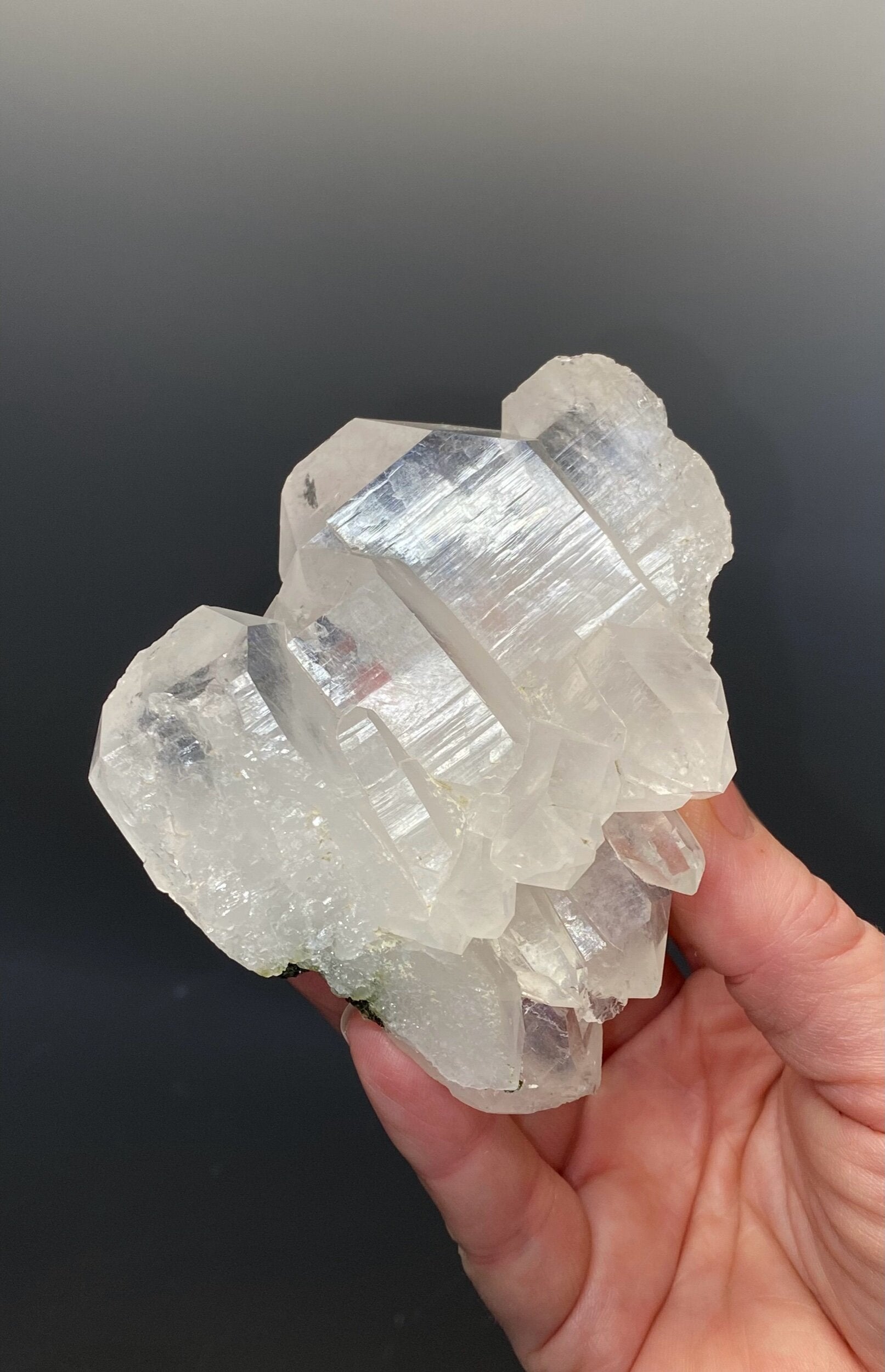 Faden Quartz Crystal Cluster with Minor Epidote