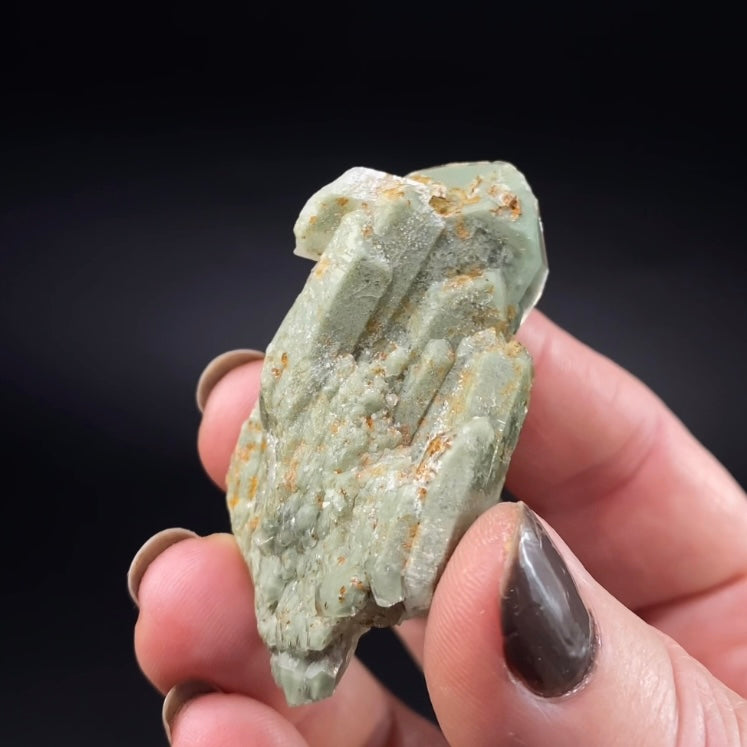 Lustrous Chlorite Included Quartz Cluster