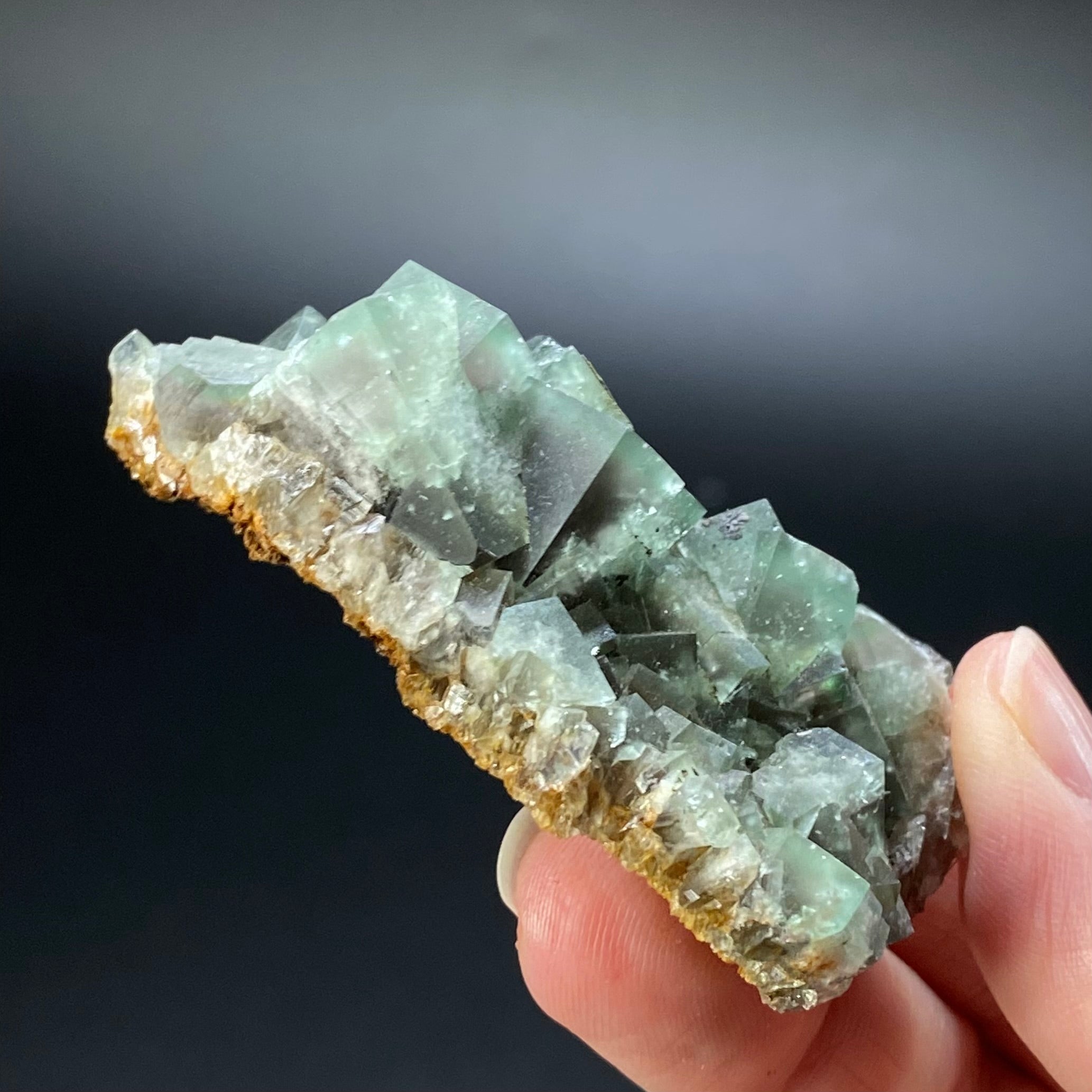 Diana Maria Mine Green Cubic Fluorite Cluster