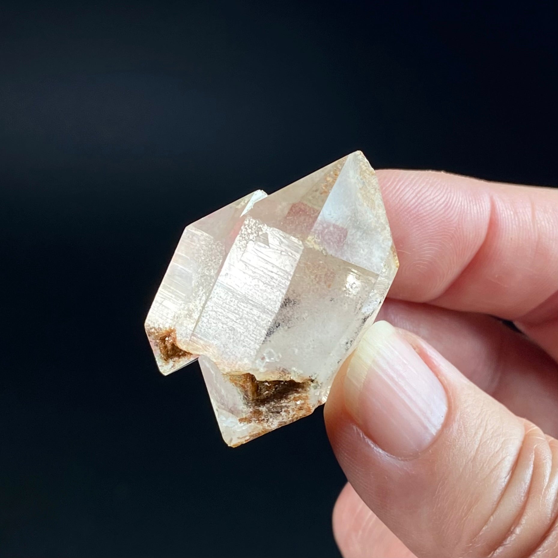 Double Terminated Twin Quartz Crystal Cluster