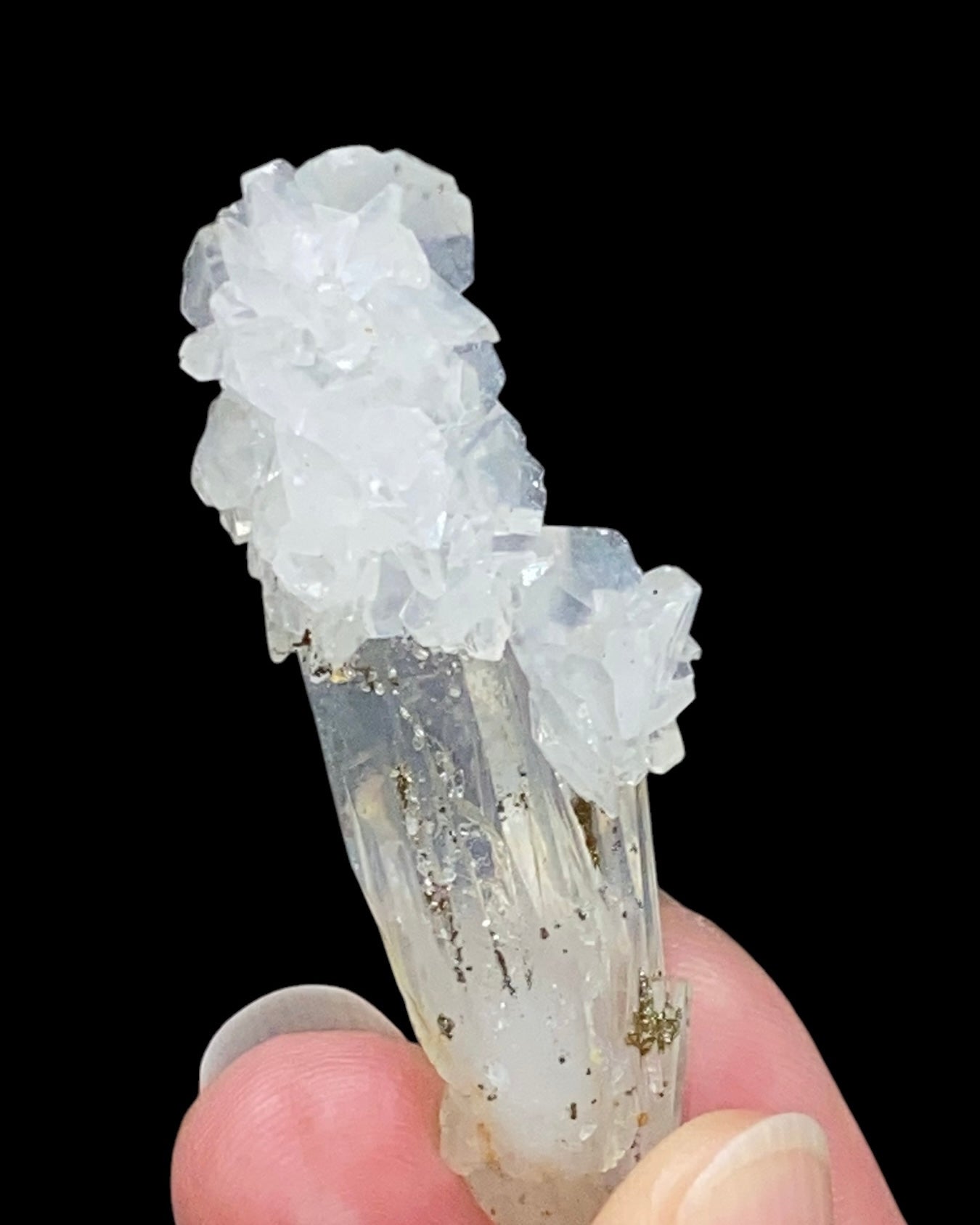 Quartz Cluster with Iridescent Pyrite & Calcite, Trepca Mines, Kosovo