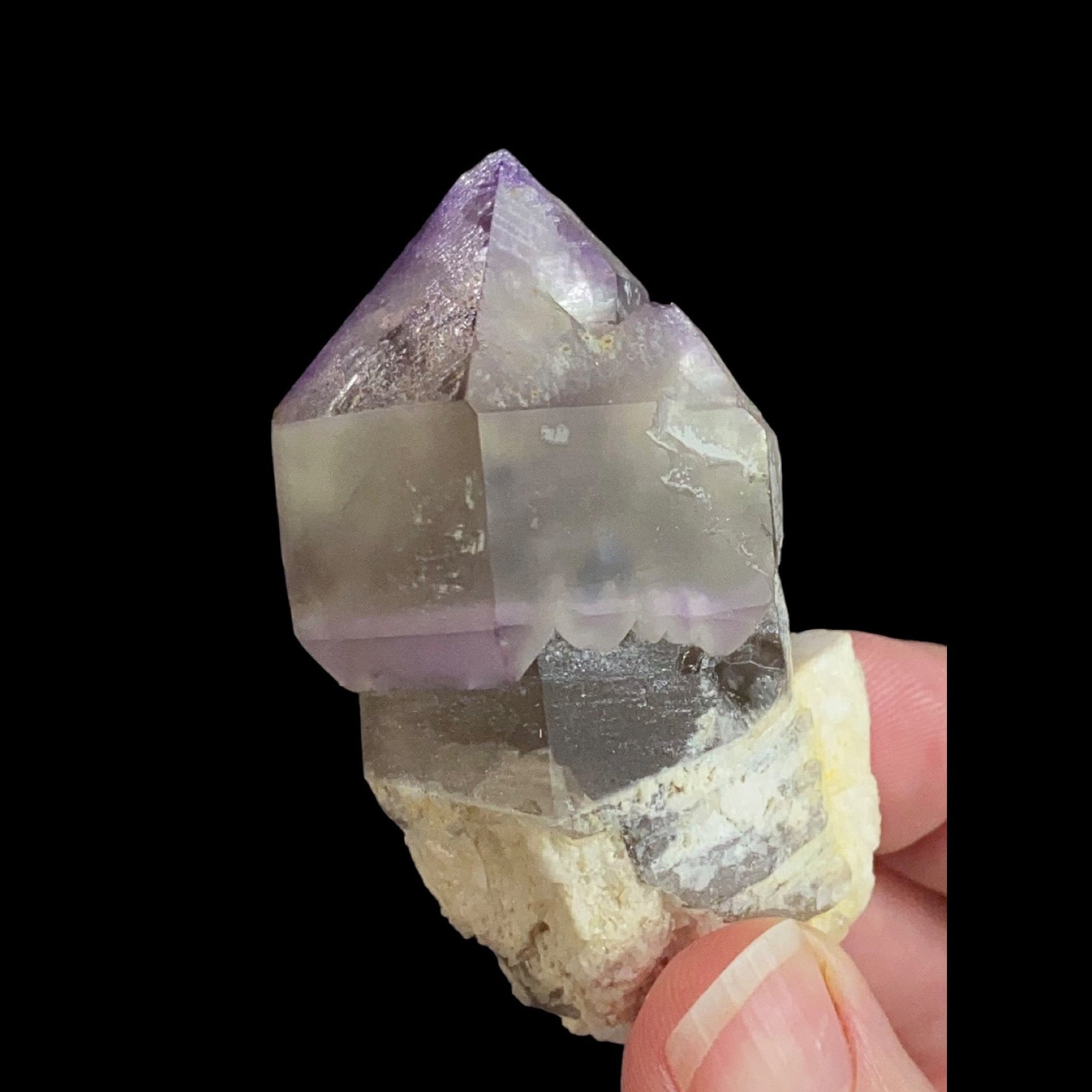 Amethyst Scepter Crystal with Feldspar, Shigar Valley, Pakistan