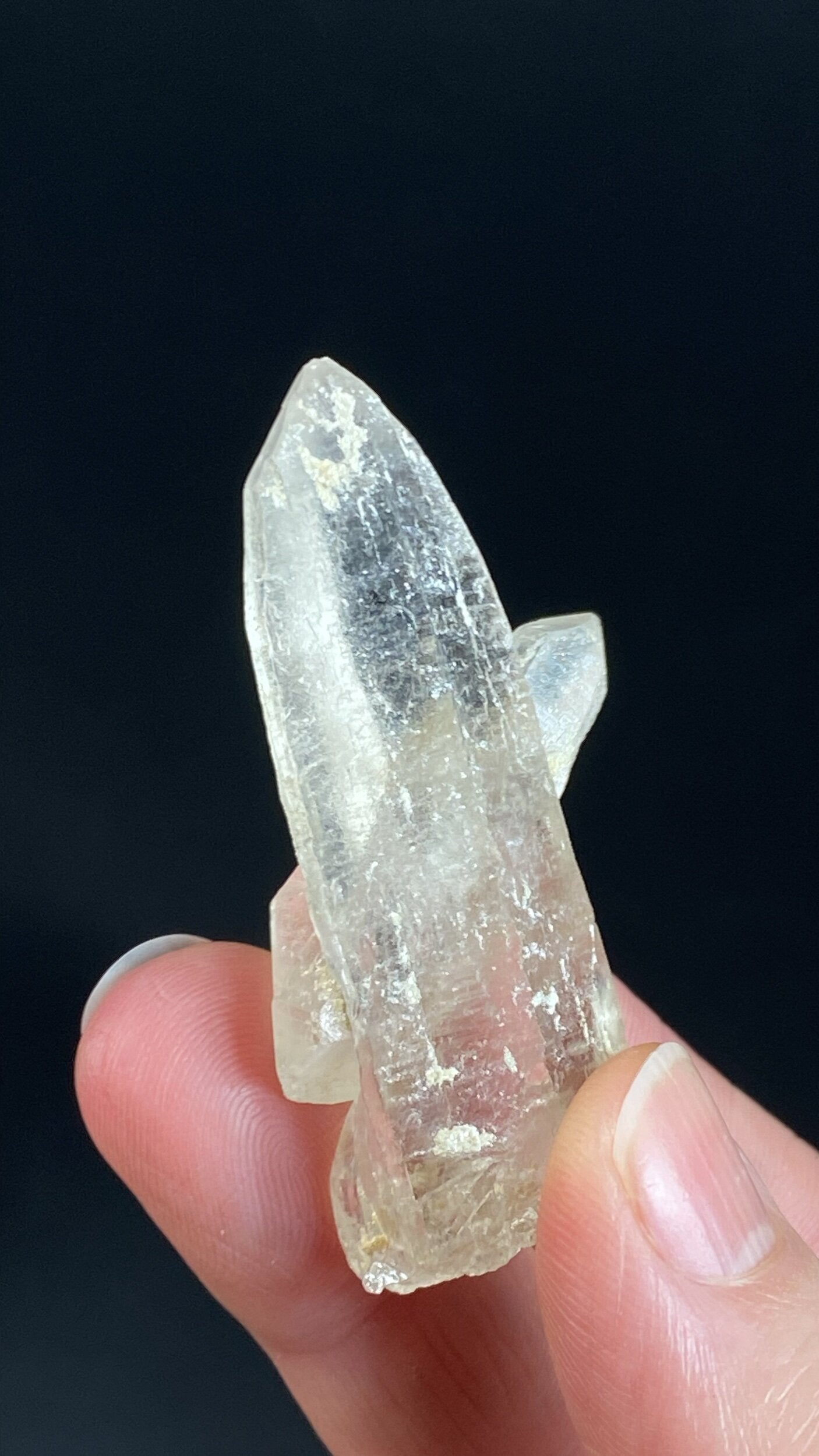 Himalayan Quartz Crystal Cluster with Macromosaic Patterns