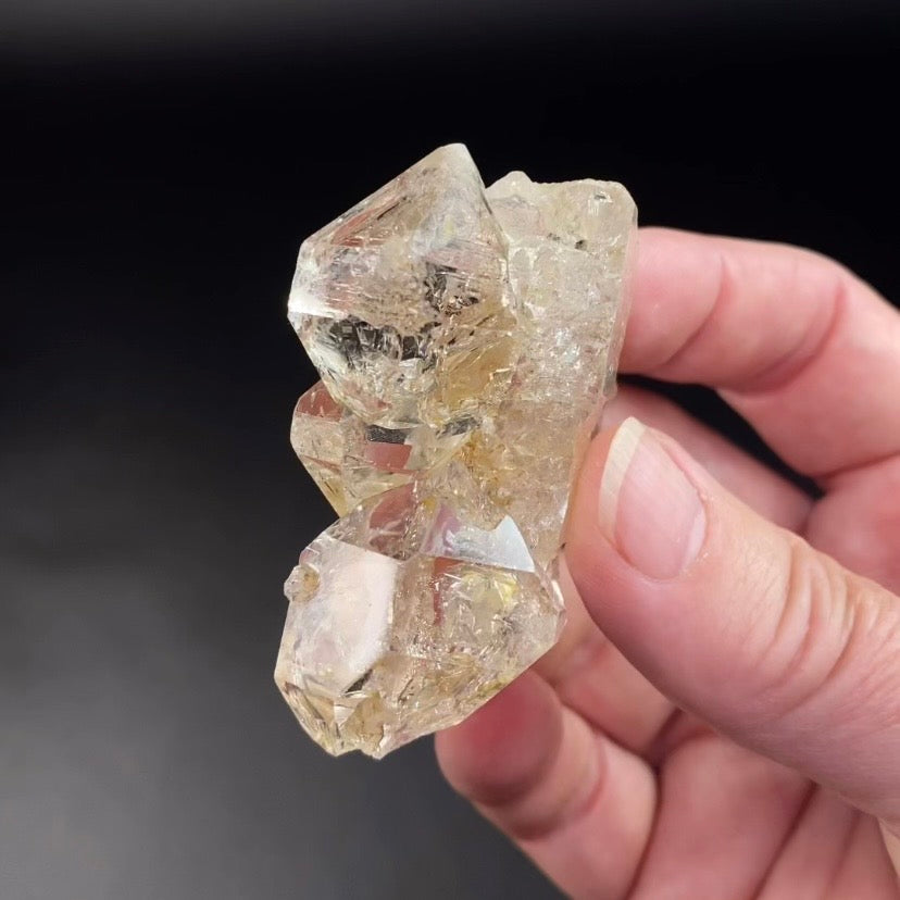 Double Terminated Fenster Window Quartz Crystal Cluster