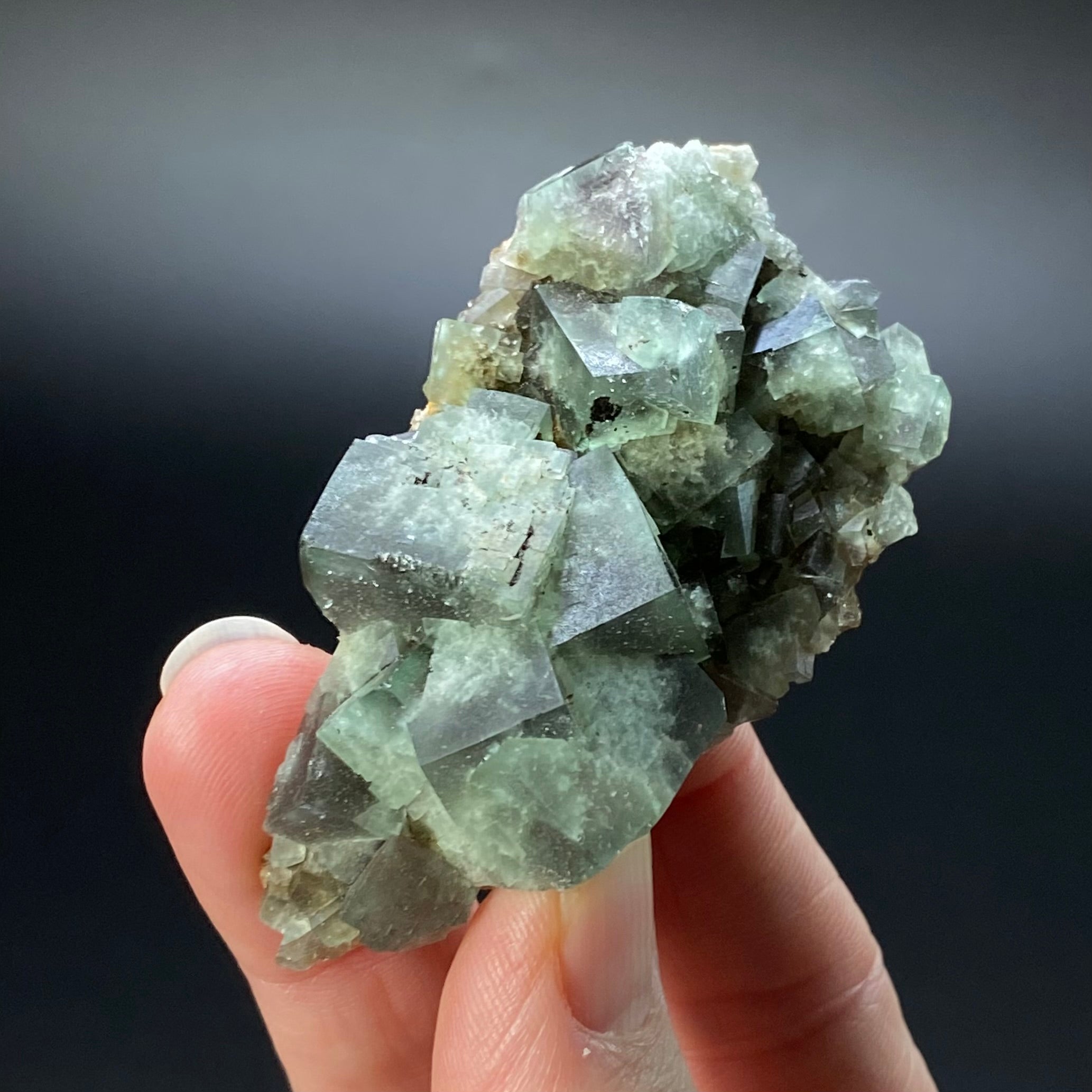 Diana Maria Mine Green Cubic Fluorite Cluster