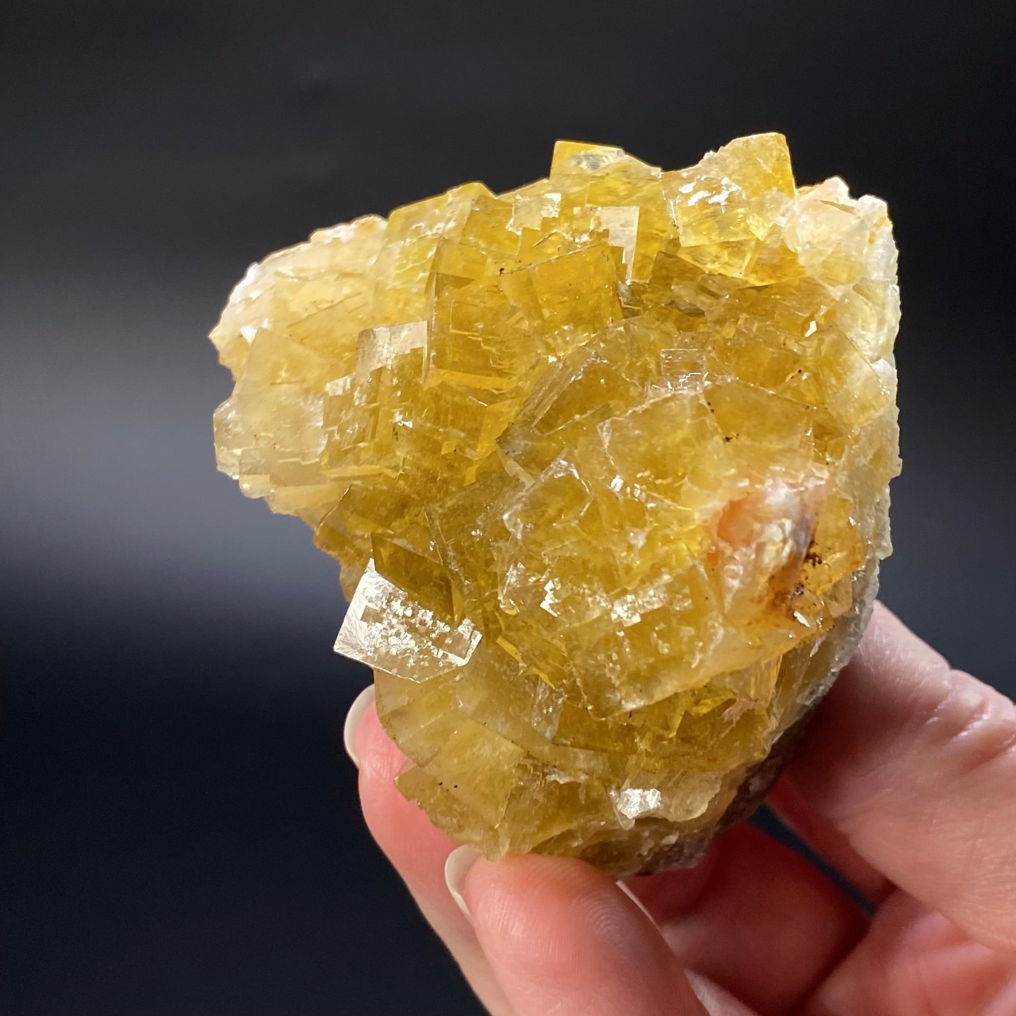 Honey Yellow Moscona Fluorite Cluster