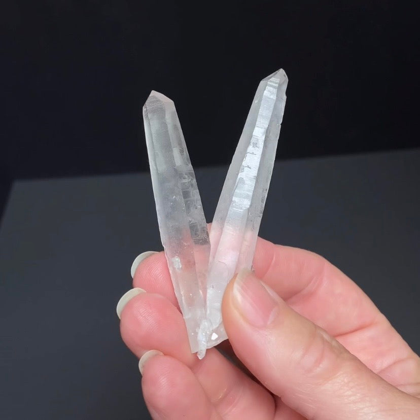 V Shaped Twin Quartz Crystal Cluster