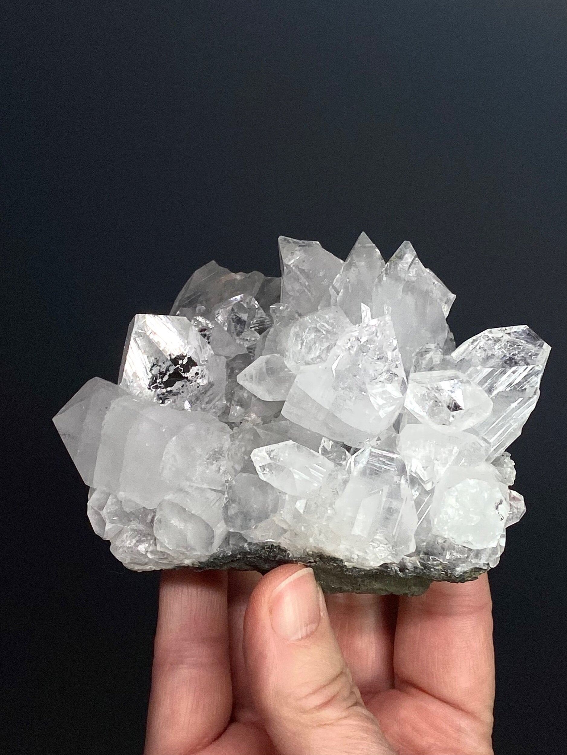 Clear Apophyllite Crystal Cluster from Jalgaon, Maharashtra, India