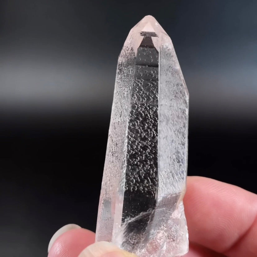 Water Clear Quartz Crystal with Starbrary Markings, Minas Gerais, Brazil