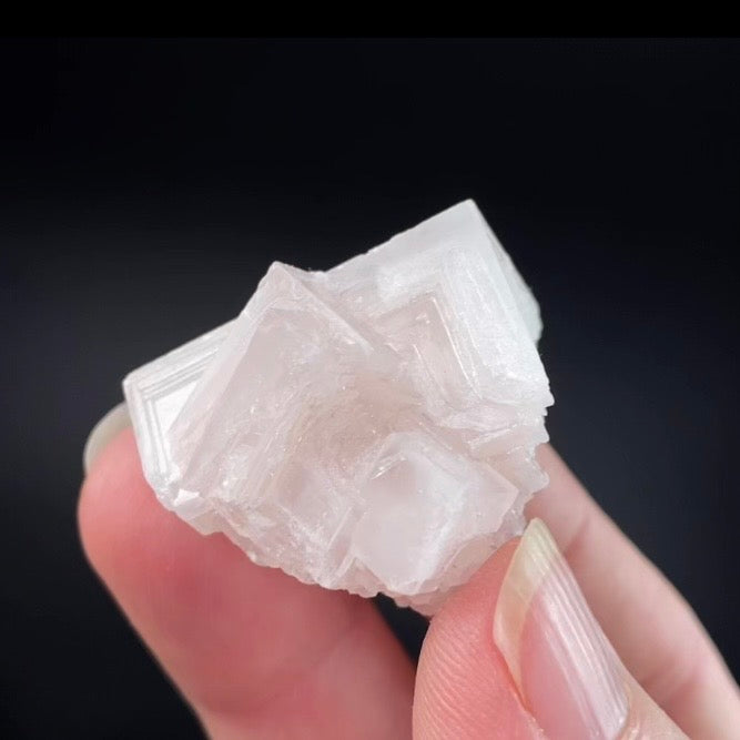 Light Pink Halite Crystal Specimen from Searles Lake