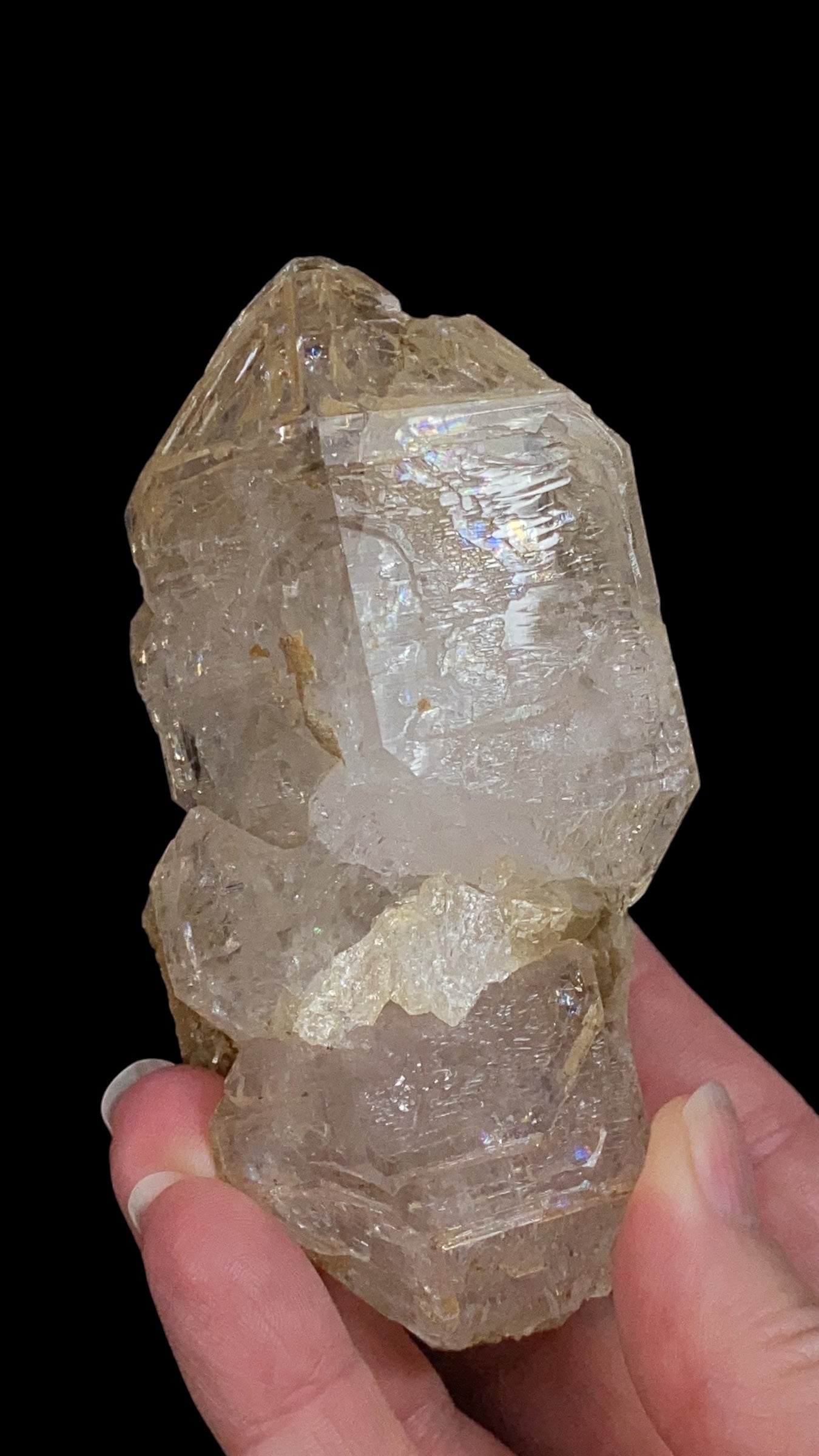 Doubly Terminated Inter-Grown Window / Skeletal Quartz Crystals