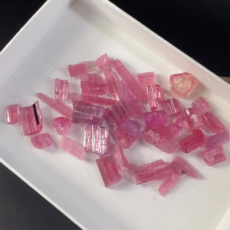 Pink Tourmaline Lots - 10 Grams Each from Paprok, Afghanistan