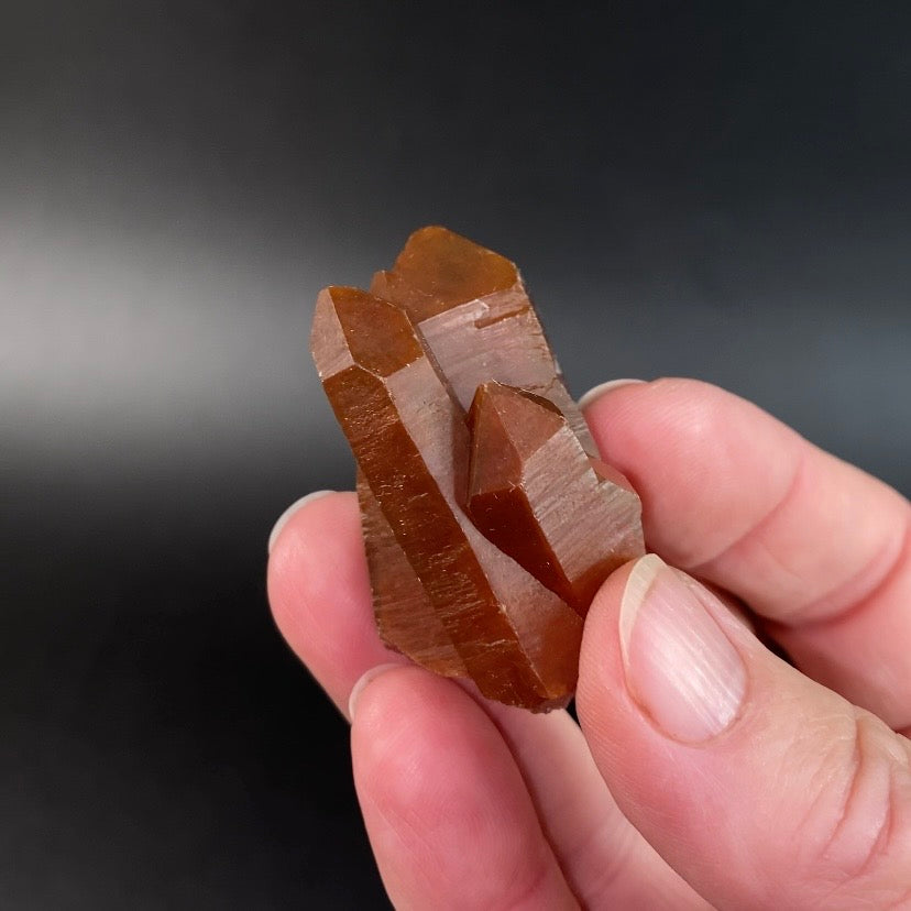 Red Hematite Quartz Crystal Specimen from Tourash, Morocco