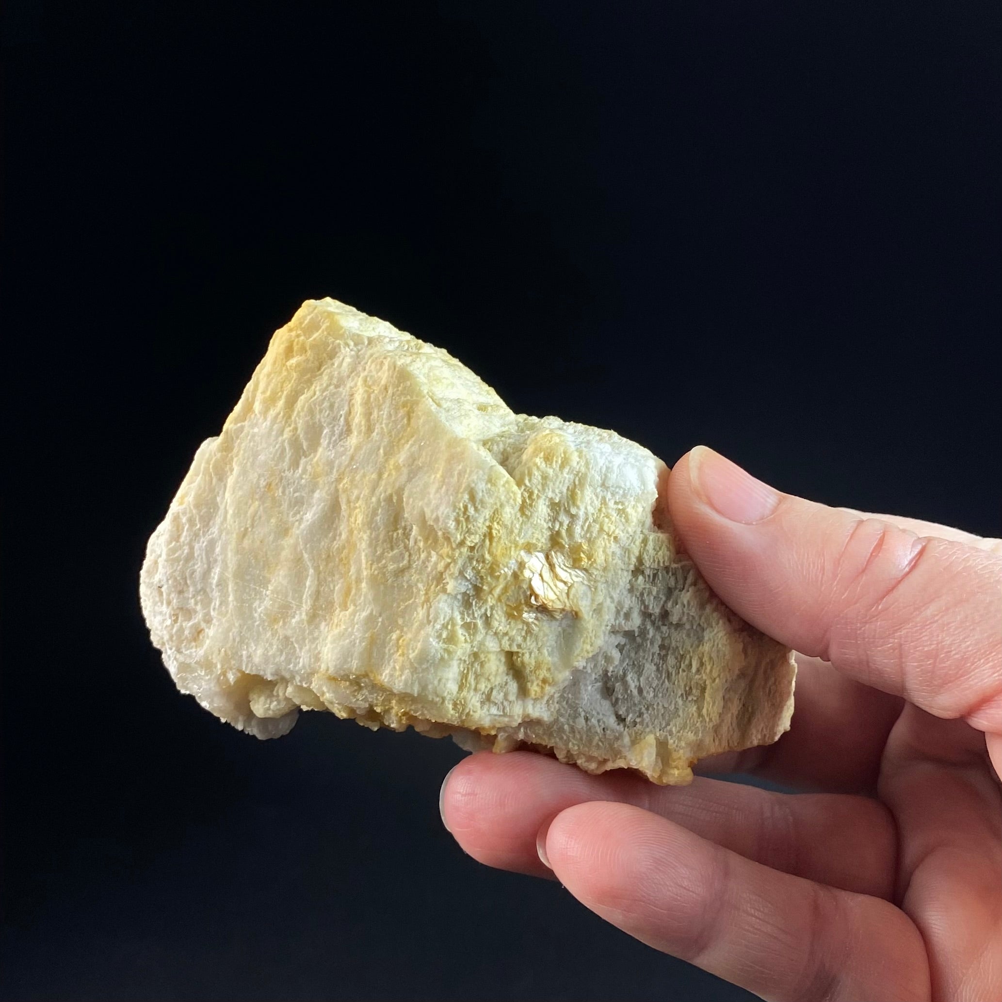 Clear Topaz with on Microcline Feldspar with Lepidolite Rosettes & Iron Oxide