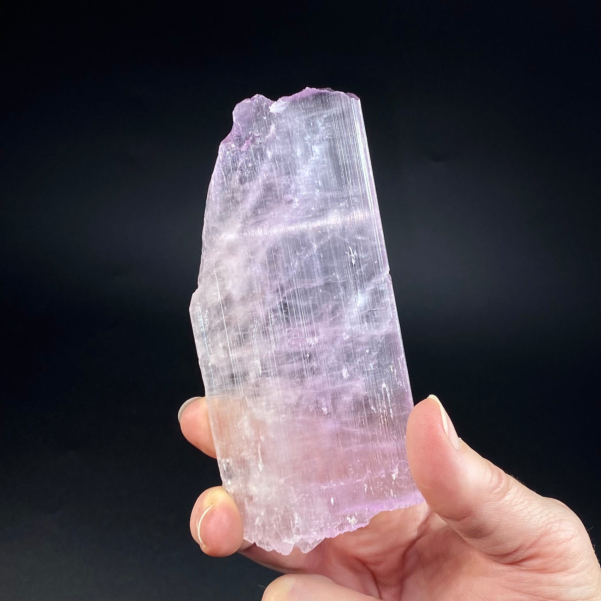Large Pink Kunzite Spodumene Crystal, Fluorescent