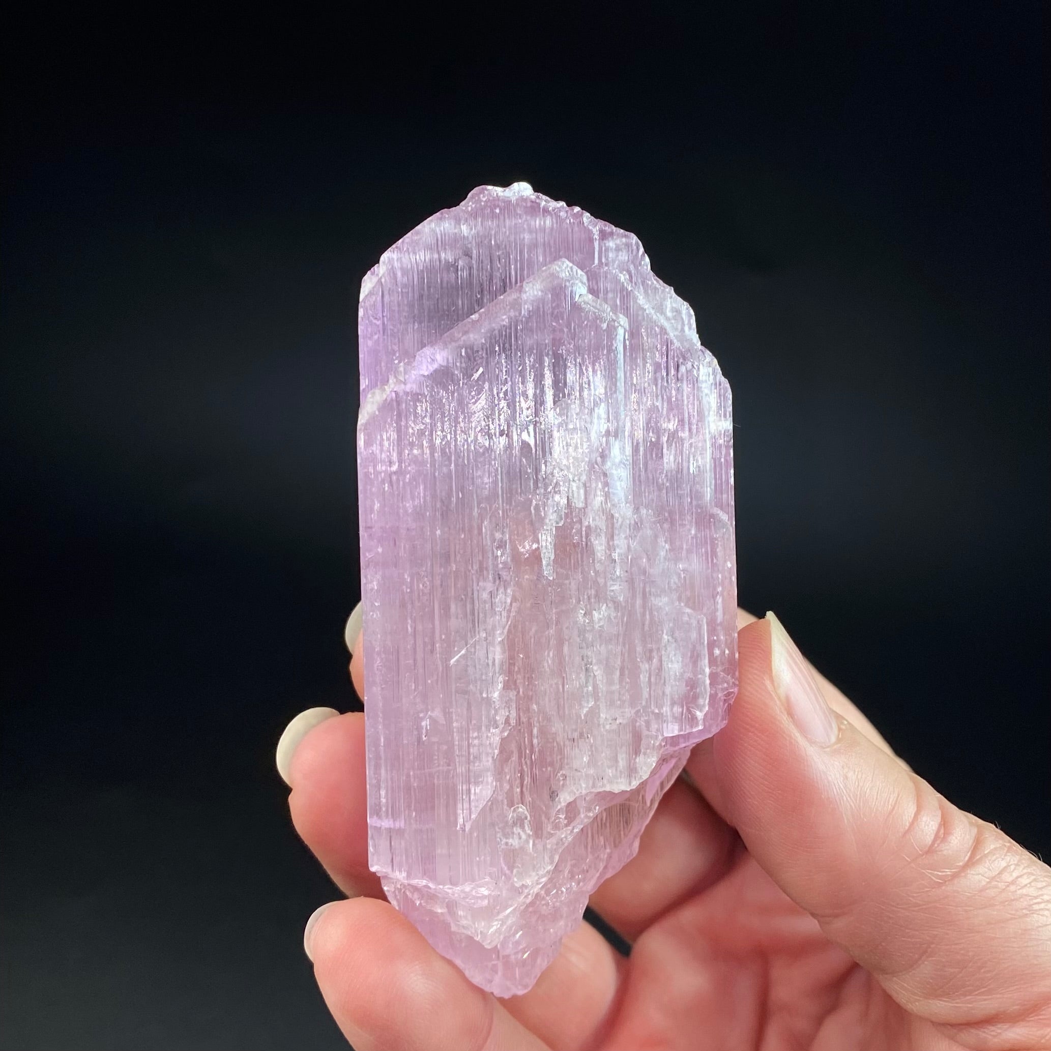 Large Pink Kunzite Spodumene Crystal, Fluorescent
