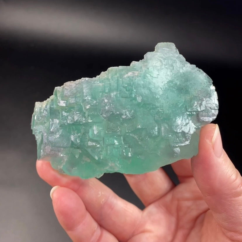 Green Cubic Stepped Fluorite Specimen Yaogangxian Mine