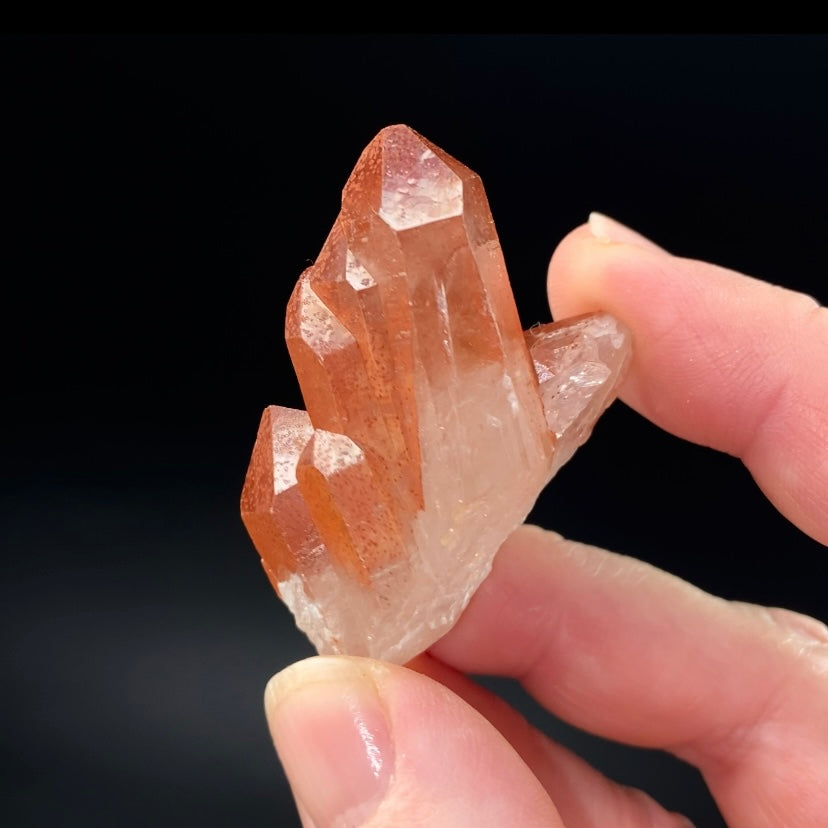 Red Hematite Quartz Crystal Specimen from Tourash, Morocco