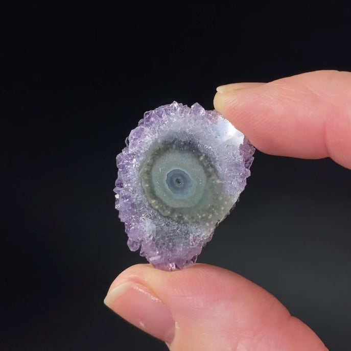 Amethyst Stalactite Slice from Artigas, Uruguay