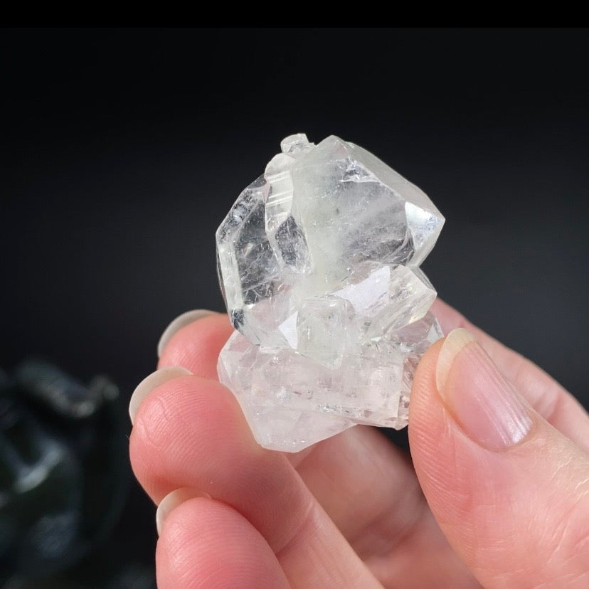 Clear Tabular Apophyllite Crystal Cluster - Natural Crystals and Mineral Specimens