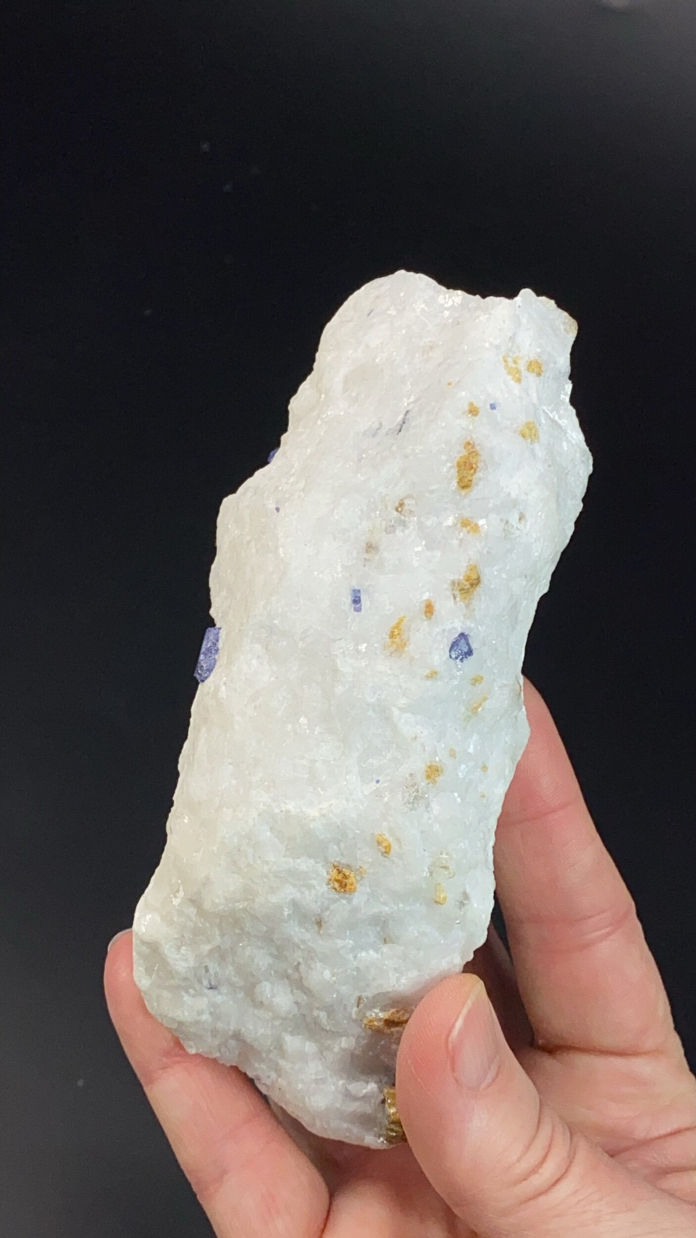 Blue Spinel Crystals with Phlogopite on Marble Matrix, Badakhshan, Afghanistan