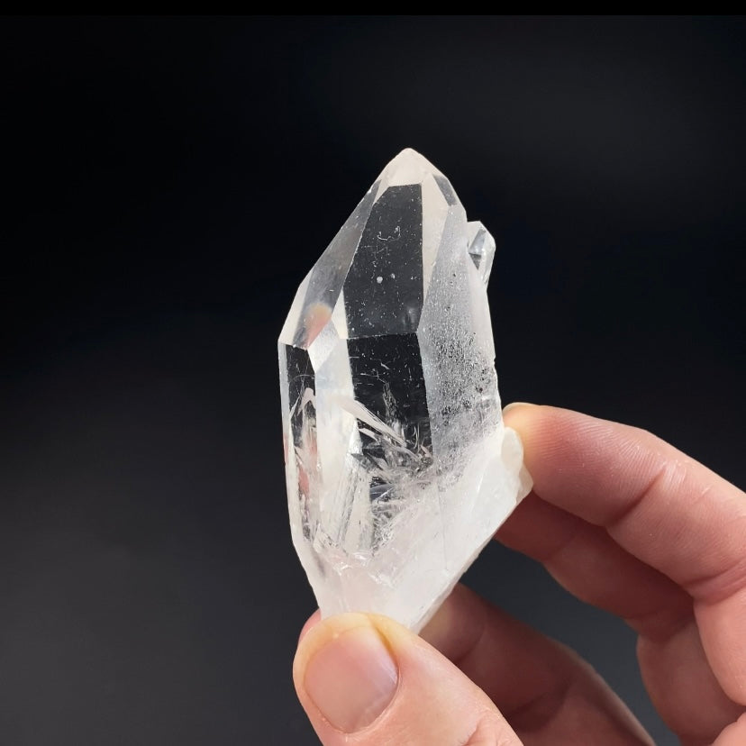 Water Clear Isis Quartz Crystal with Starbrary Markings, Minas Gerais, Brazil