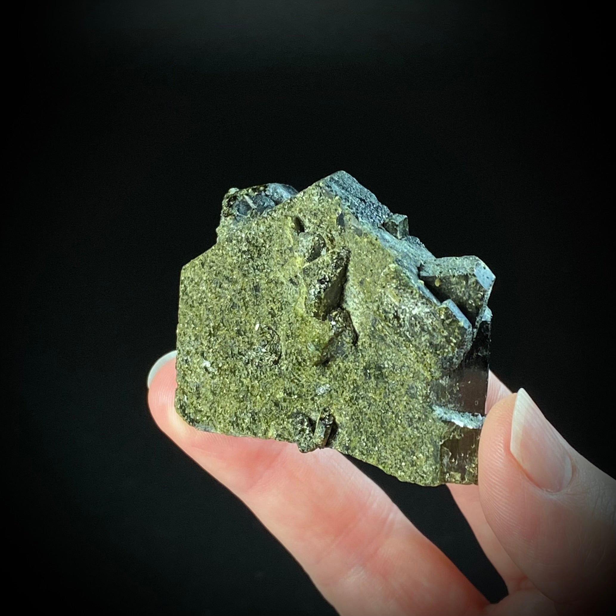 Epidote and Magnetite Specimen, Ras Koh Mountains, Kharan, Balochistan, Pakistan