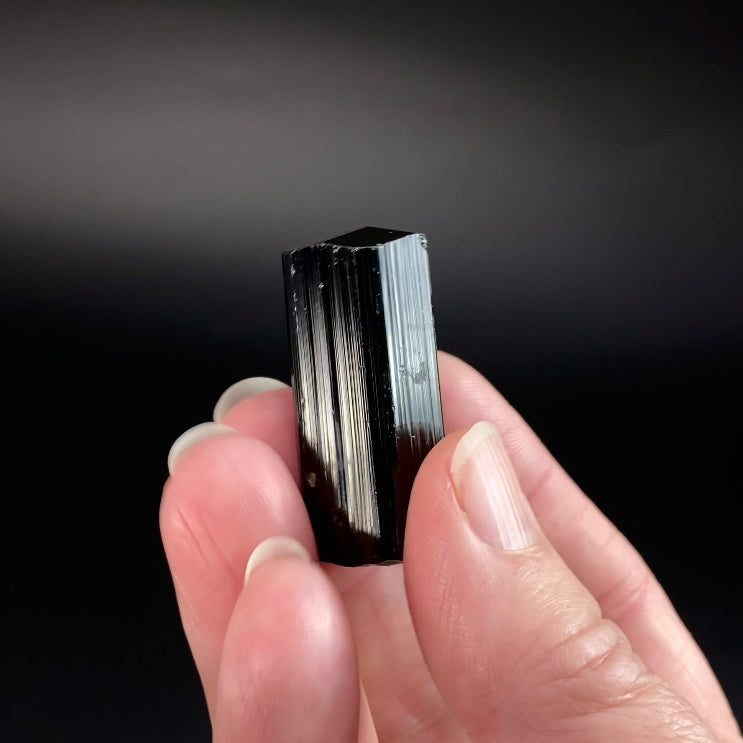 High Grade Black Tourmaline Schorl Crystal with Termination