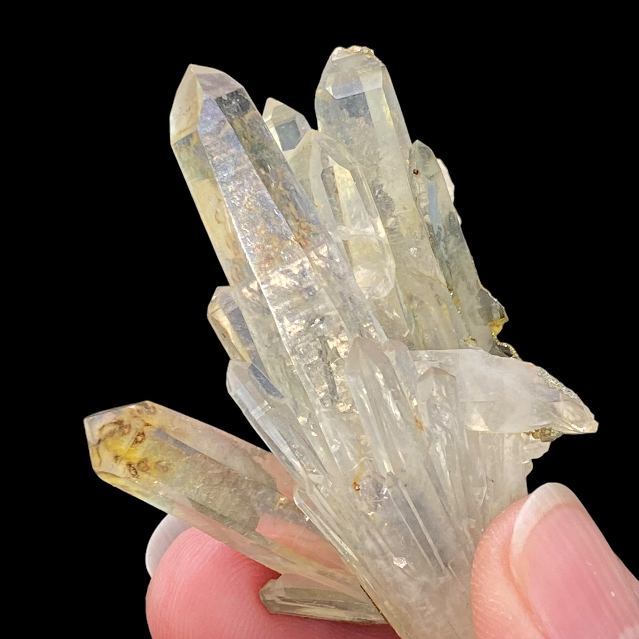 Quartz Cluster with Iridescent Pyrite & Calcite, Trepca Mines, Kosovo