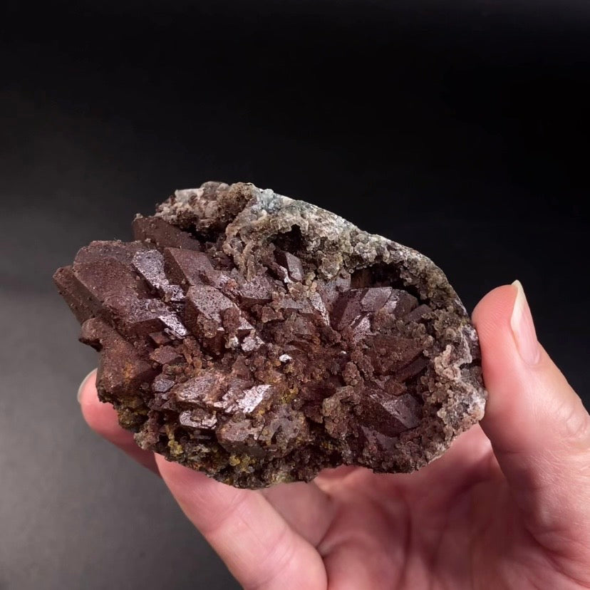 Red Marshy Apophyllite Cluster from Jalgaon, Maharashtra, India - Natural Crystal Cluster