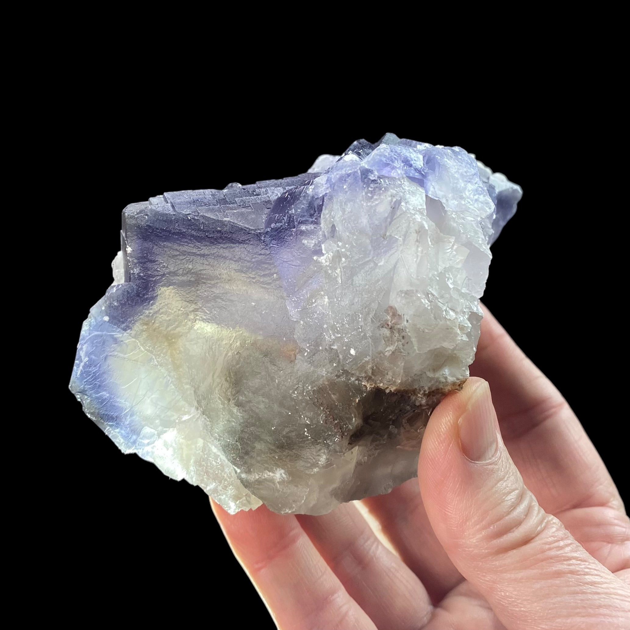 Purple Fluorite Cluster with Dogtooth Calcite