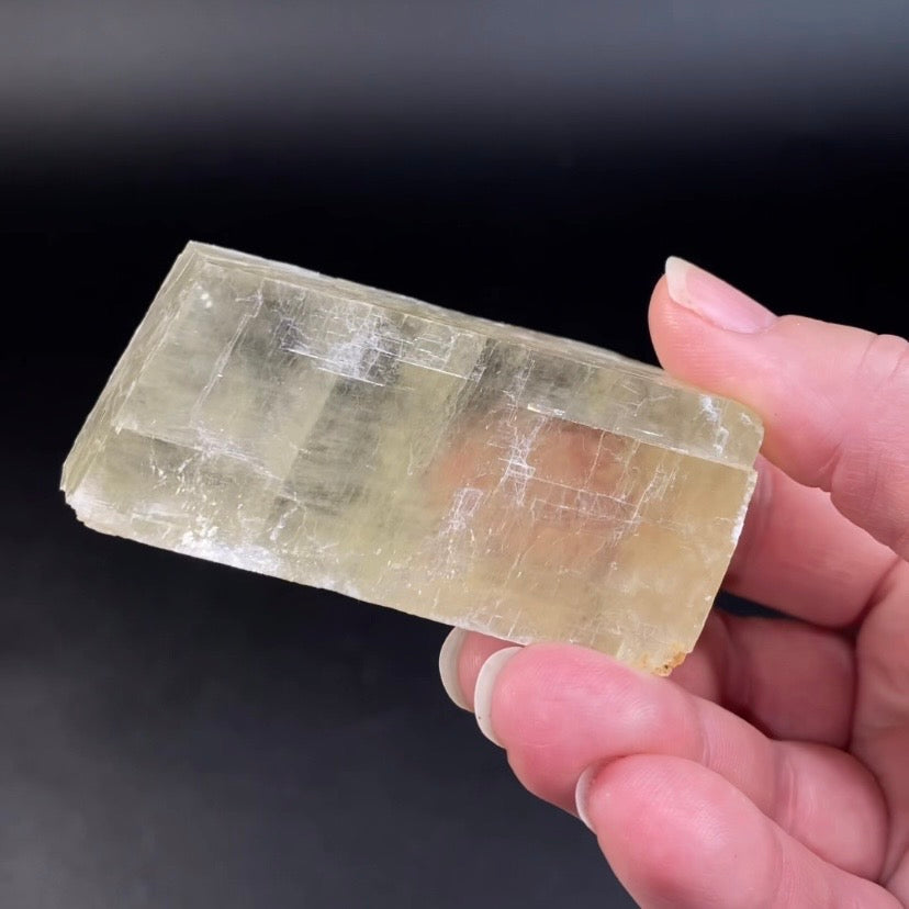 Rhombic Honey Calcite Specimen from Guizhou Province, China