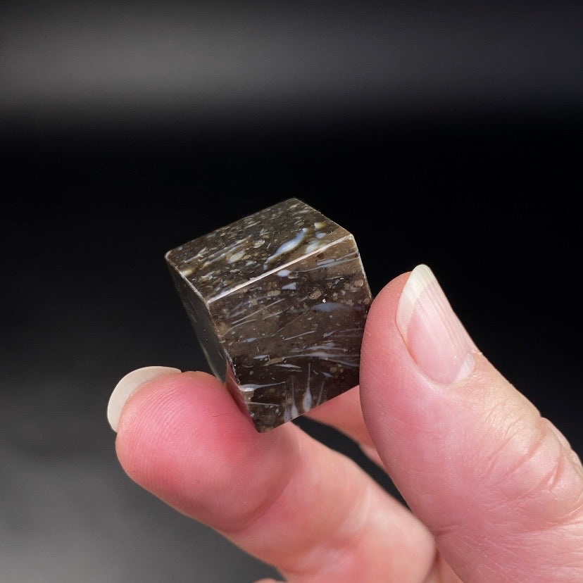 Feather Agate Polished Cube