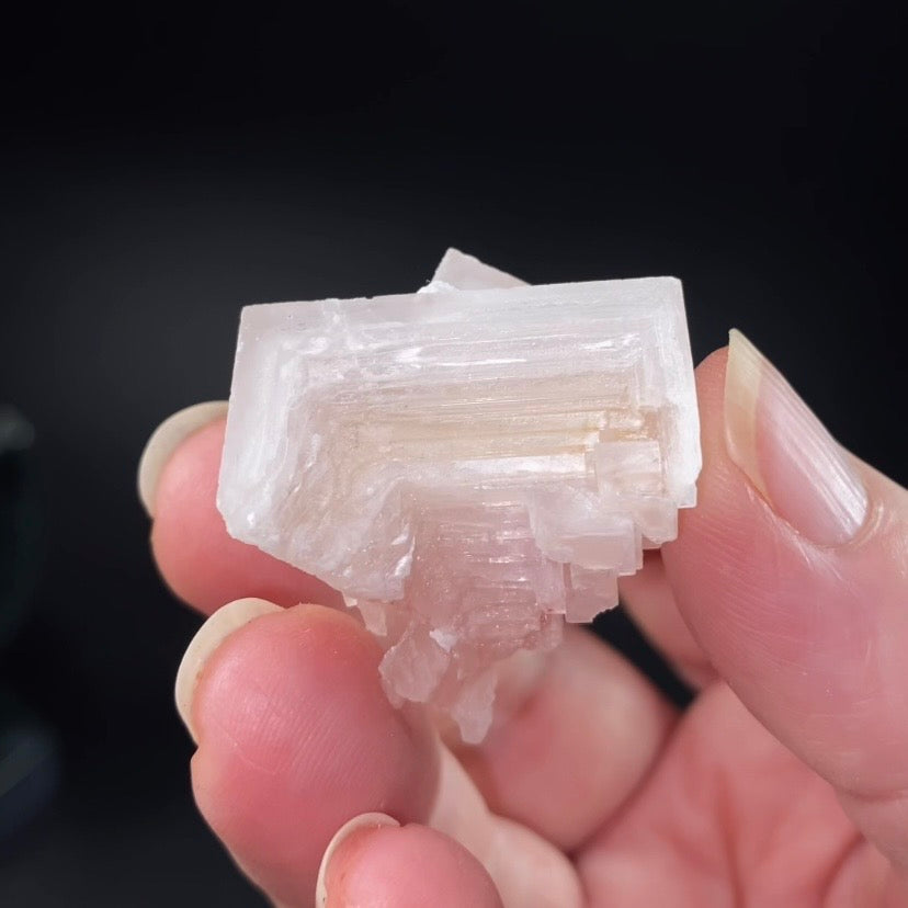 Light Pink Halite Crystal Specimen from Searles Lake
