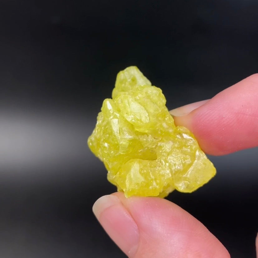 Natural Skeletal Sulfur Crystal, El Desierto Mine, Bolivia