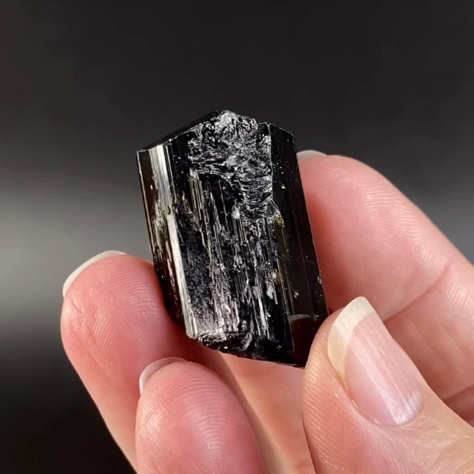 Terminated Black Tourmaline Schorl Crystal from Shigar Valley, Pakistan