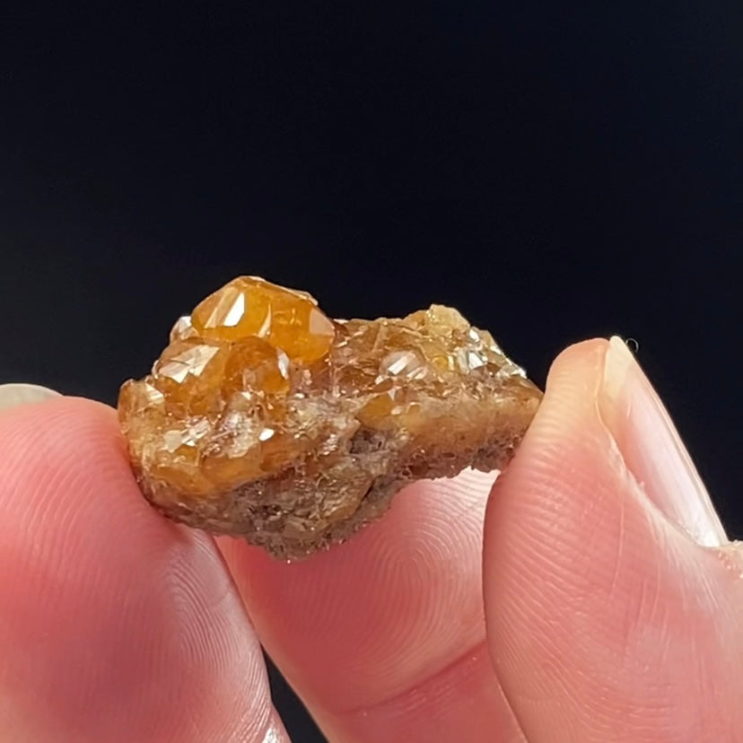 Orange Spessartine Garnet Crystals on Matrix from Bajaur Agency Pakistan