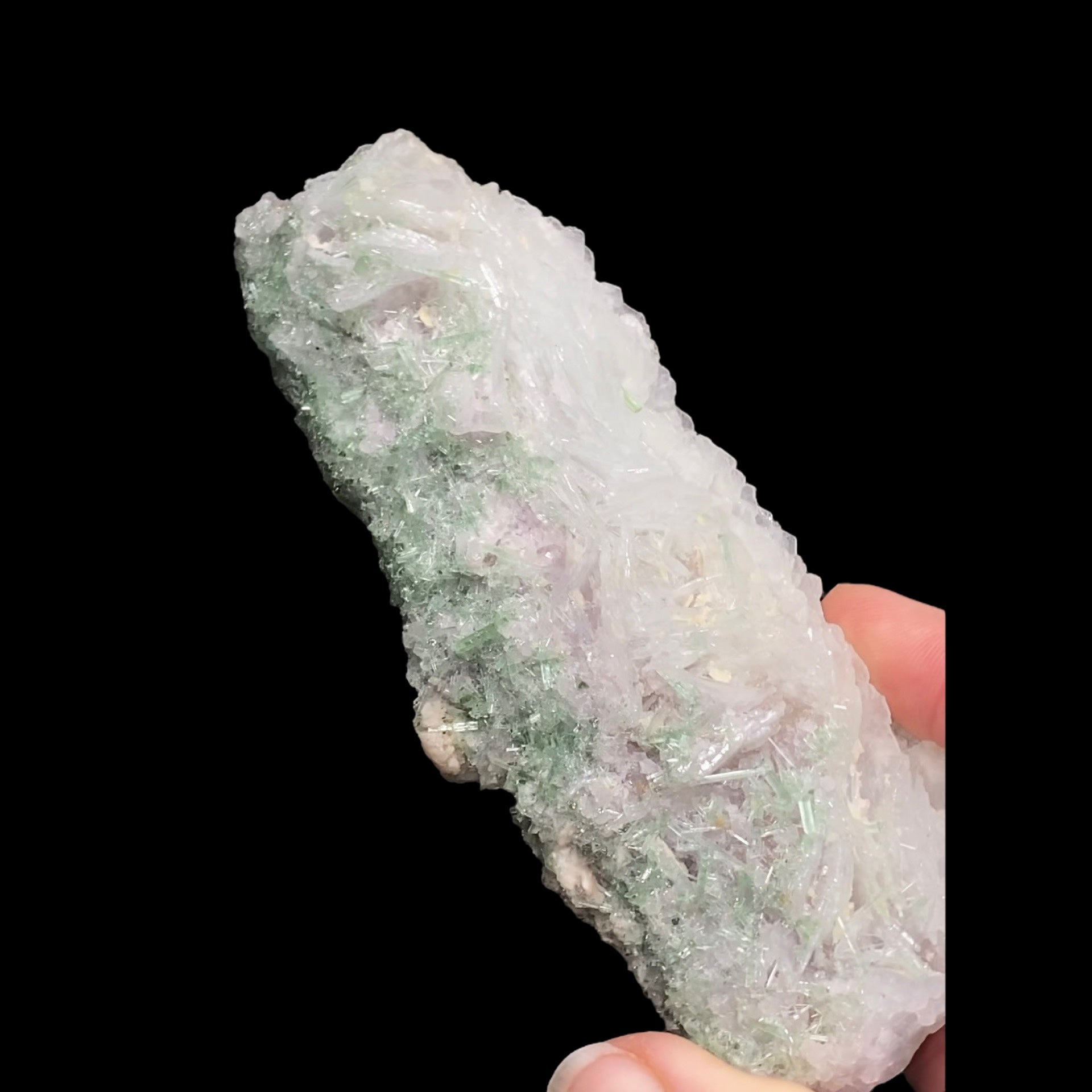 Green Tourmaline on Cleavelandite with Lepidolite, Mawi, Nuristan, Afghanistan