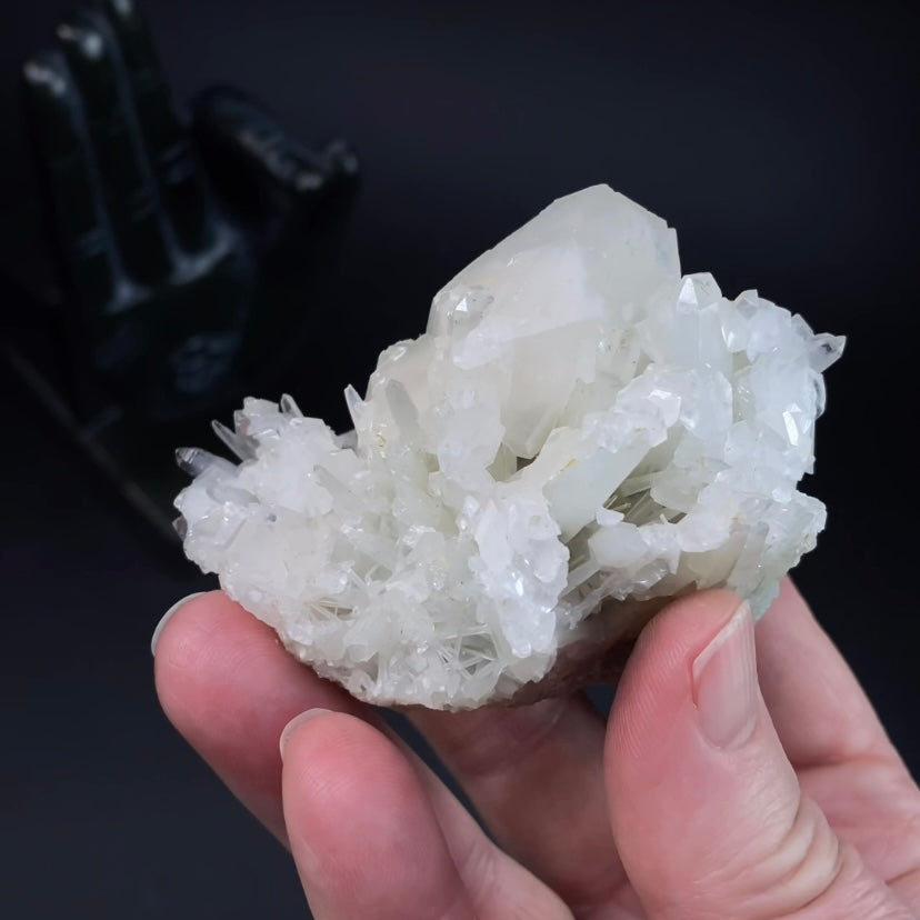 Fluorescent Calcite Specimen with Quartz Crystals from Kosovo