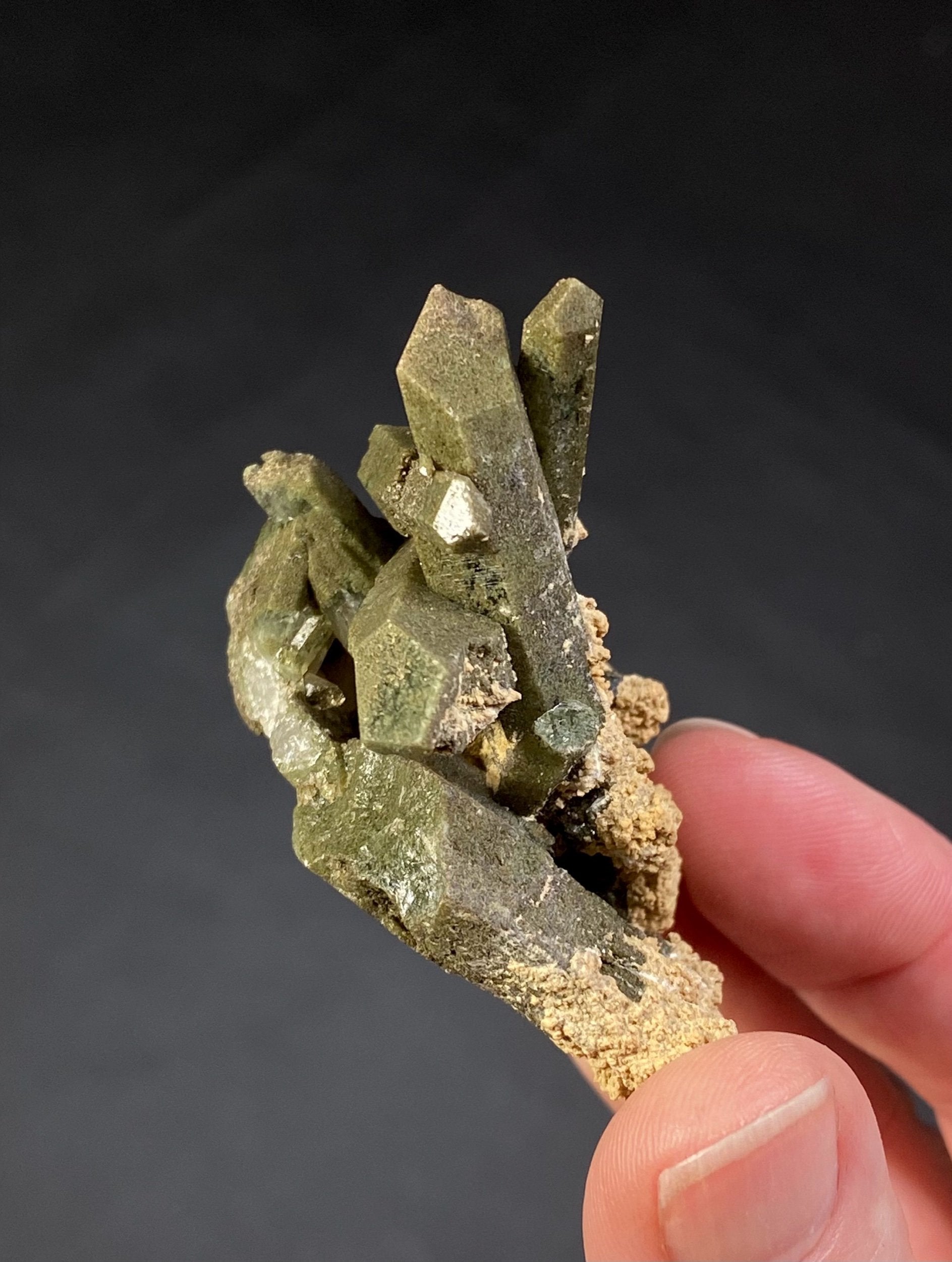 Chlorite Included Quartz Cluster - Garden Quartz / Lodalite